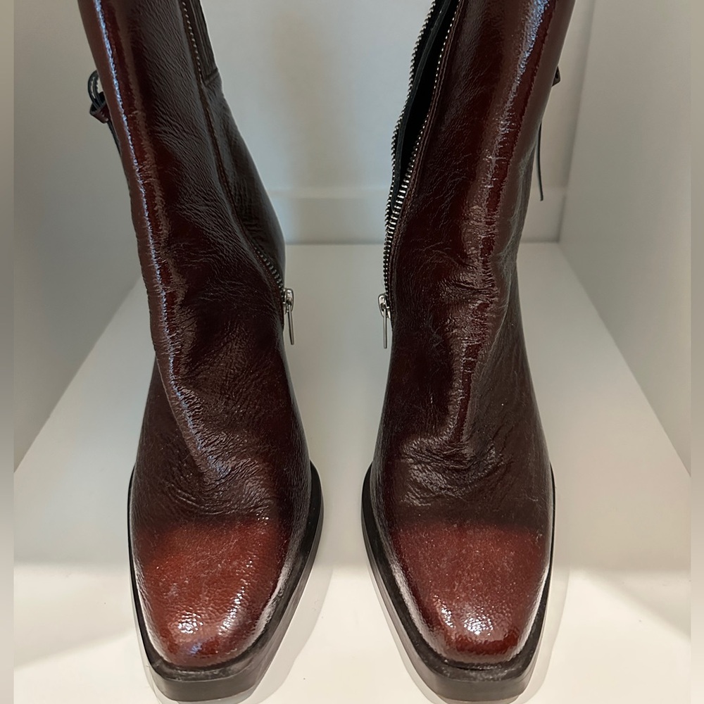 All Saints Dark Brown Leather Boots